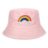 Wholesale be kind Rainbow Embroidery Cotton Fisherman Hat