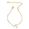 Wholesale Heart 26 Alphabet Alloy Bracelet