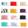 Wholesale PU Cow Pattern Solid Color Card Holder Keychain