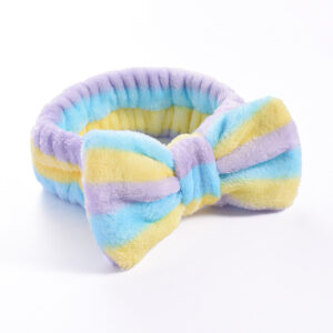 23#Purple, blue and yellow stripes (bow headband)