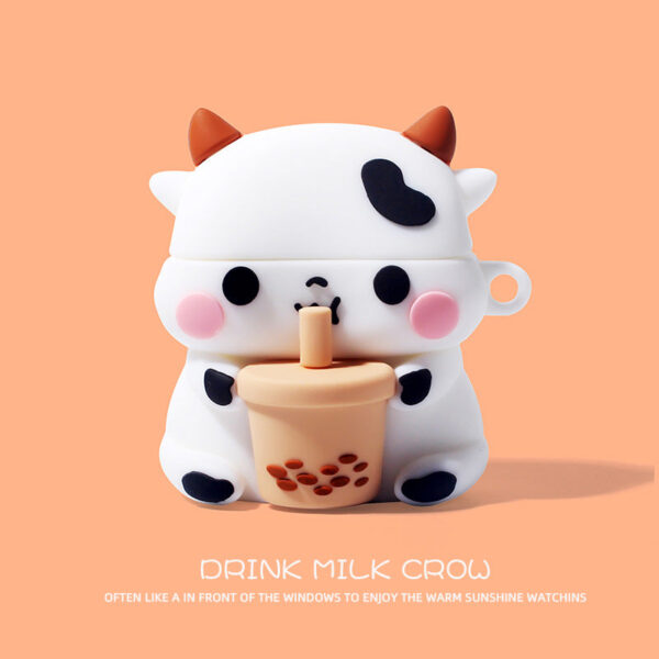 Wholesale of Cute Dairy Cows Airpods Silicone Earphone Case