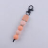 Wholesale Rainbow Silicone Beaded Keychain
