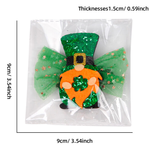 Wholesale Irish Festival Hair Clips Headwear St. Patrick's Day Party Green Mesh Hair Accessories