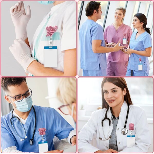 Wholesale PVC Gradient Color Medical Acrylic Badge Scroll Extendable Keychain