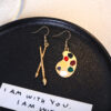 Wholesale Personalized Interesting Painting Pen Drawing Board Earrings
