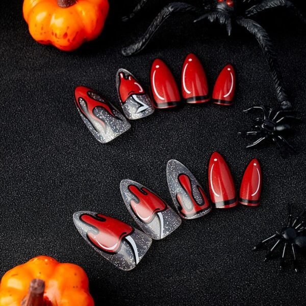 Wholesale Manga Style Candle Flame Glitter Powder Nail Stickers