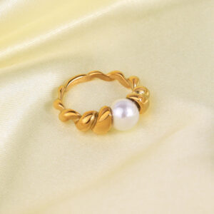 18k gold pearl style / 5.