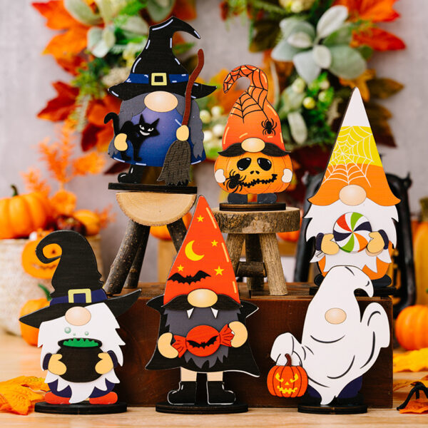 Wholesale of New Halloween Ghost Wood Ornaments
