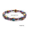 Wholesale Colorful Stone Magnet Hand Woven Bracelet