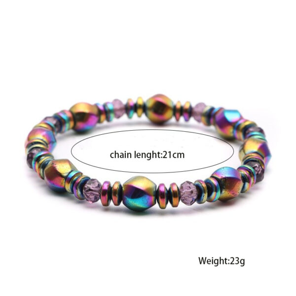 Wholesale Colorful Stone Magnet Hand Woven Bracelet