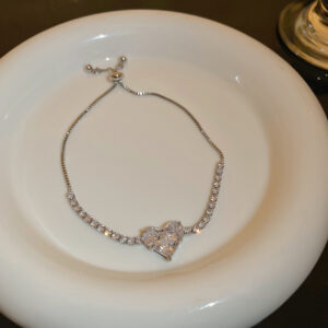 18# bracelet-silver zircon love