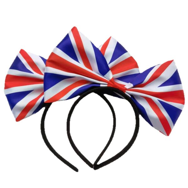 Wholesale Union Jack Flag Bow Headband