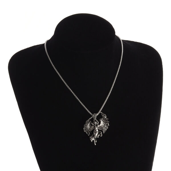 O1CN01J3JTQj1SQQPM6w9Fn_4208772241-0-cib Wholesale Vintage Angel Wings Pendant Alloy Necklace