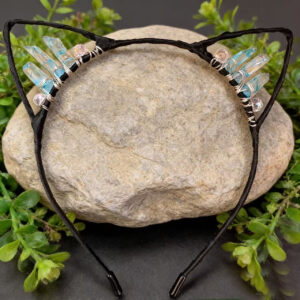 Light blue flower-cat ears