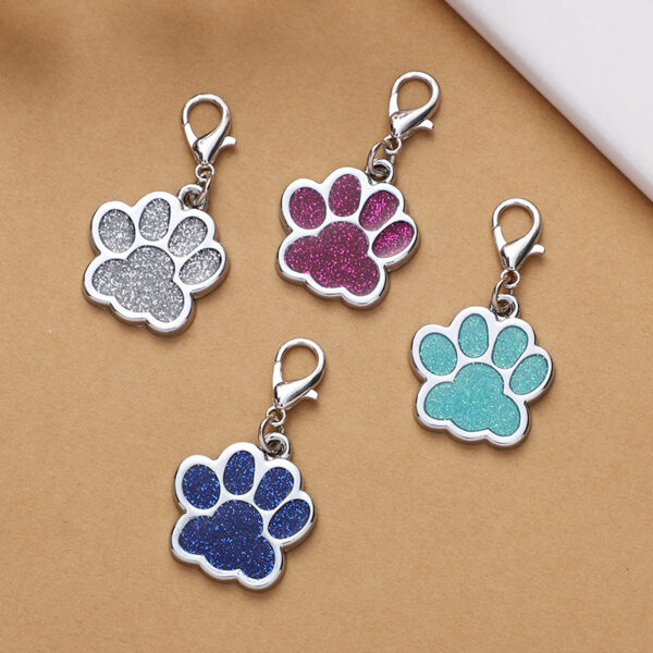 Wholesale Glitter Footprint Alloy Keychain