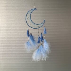 MS9215M blue crescent blue tassel