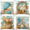 Wholesale Polyester Festival Cute Rabbit Print Pillow Cover