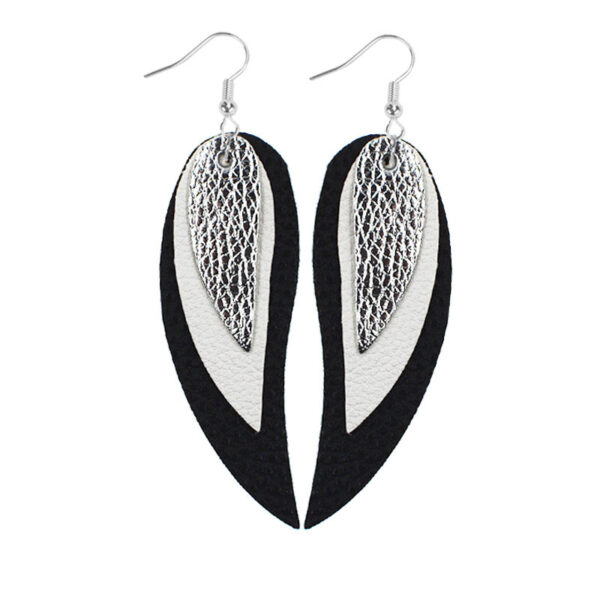 Wholesale Multi-layered Leather Earrings Symmetrical Love Earrings