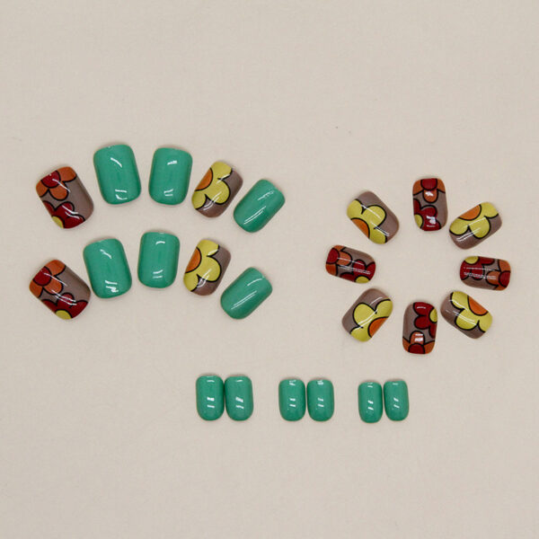 Wholesale Cute Drawing Flowers Solid Color Nail Stickers