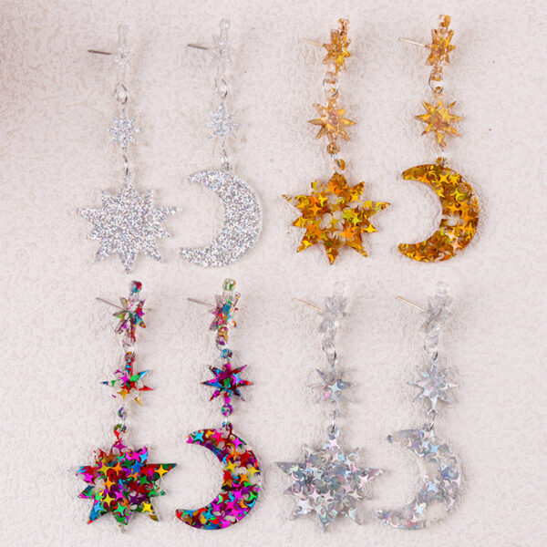 O1CN01J8TQNj1T3MFyjmuhd_2677772326-0-cib Wholesale Sun Moon Series Acrylic Earrings