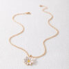 Wholesale White Drip Flower Alloy Necklaces