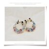 Wholesale Colored Diamonds Bows Alloy Earrings