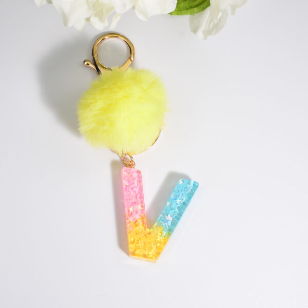 O1CN01JFYClI1sAYdNpJ5eg_3429435726-0-cib Wholesale English Alphabet Hair Ball Resin Keychain