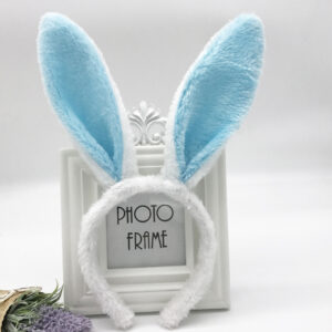 White plus blue plush rabbit ears
