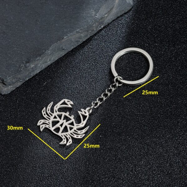 Wholesale Stainless Steel Hollow Crab Keychain