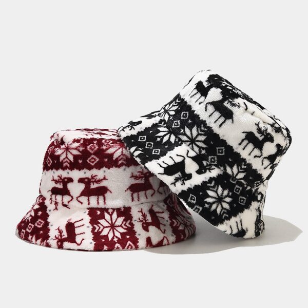 O1CN01JHzYxZ2AbGq4kJUCN_2496528221-0-cib Wholesale Cotton Christmas Deer Pattern Bucket Hat