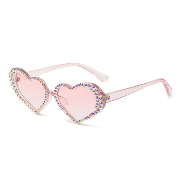 Wholesale Rhinestone Love PC Sunglasses