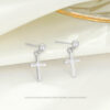O1CN01JJ7Qtl1FUSy9v3Sk7_2053730490-0-cib Wholesale S925 Cross Sterling Silver Earrings