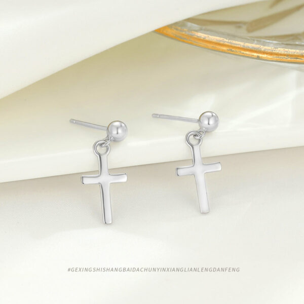 O1CN01JJ7Qtl1FUSy9v3Sk7__2053730490-0-cib Wholesale S925 Cross Sterling Silver Earrings