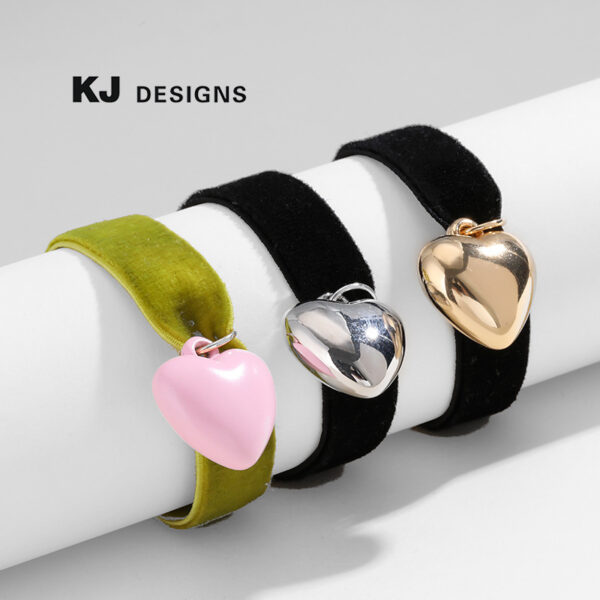 O1CN01JJs6rk1xUJz4uNLrf_2209082606446-0-cib Wholesale Valentine's Day Series Stretch Velvet Wide Band Love Bracelet