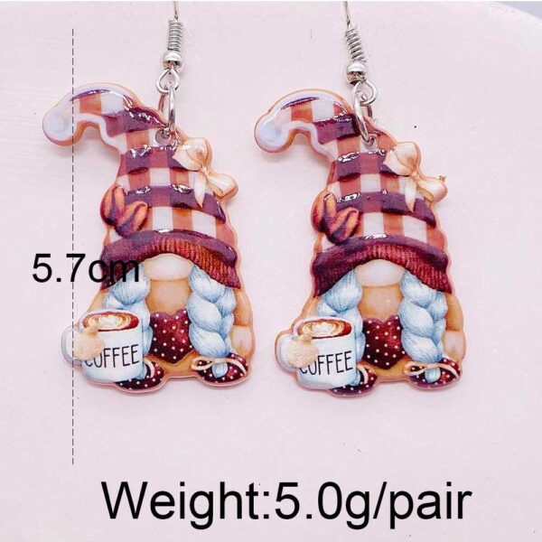 O1CN01JL2vw326rWTybvKFg_2209785017715-0-cib Wholesale Christmas Double Sided Printing Hat Gnome Acrylic Earrings