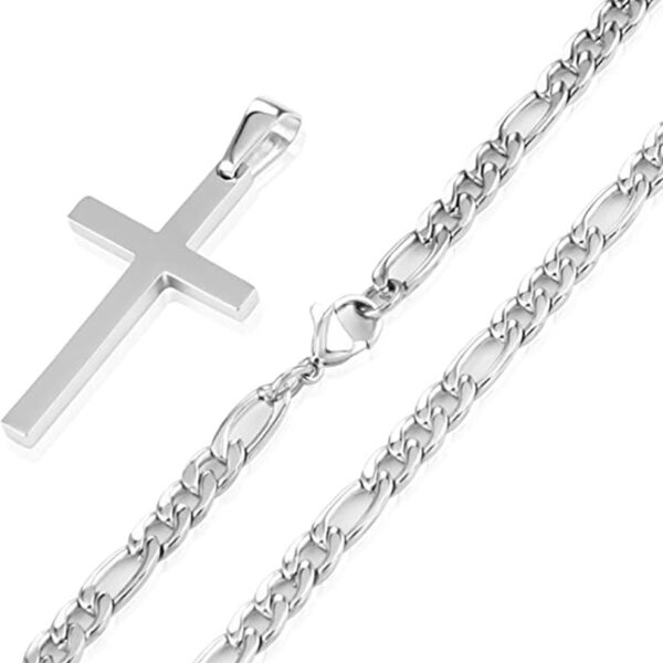O1CN01JLIrM81E3c0v6cZJC_2211909900296-0-cib Wholesale Stainless Steel Cuban Chain Cross Necklaces
