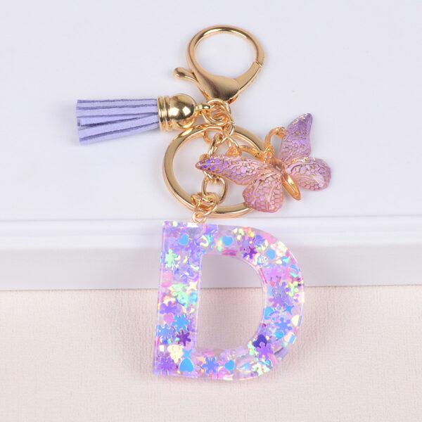 Wholesale Snowflake Love Sequin Letter Resin Keychains