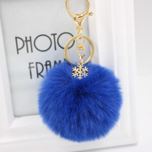 Sapphire Blue / Gold key chain