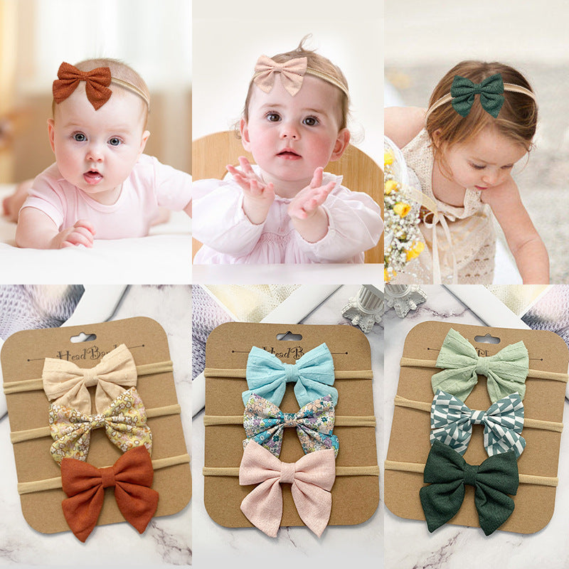 Wholesale Chilen's Bow Hair Tie Fabric