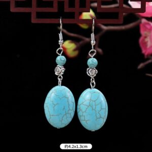 15-floral oval turquoise