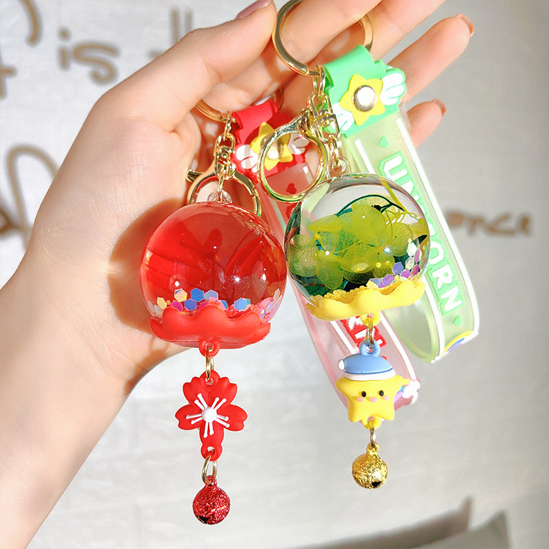 Wholesale Creative Oiled Butterfly Wind Chime Keychain