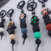 Wholesale Halloween BOO Bat Silicone Handmade Beaded Keychain