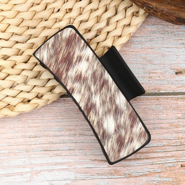 Wholesale Western Style Horse Hair Leather Hair Clips