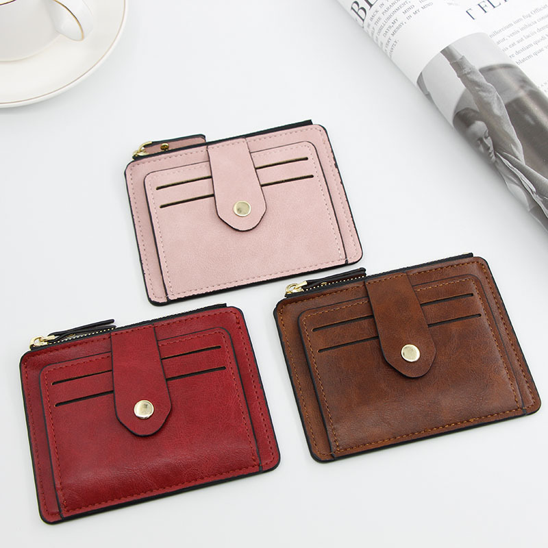 Wholesale PU Short and Ultra-thin Mini Card Bags