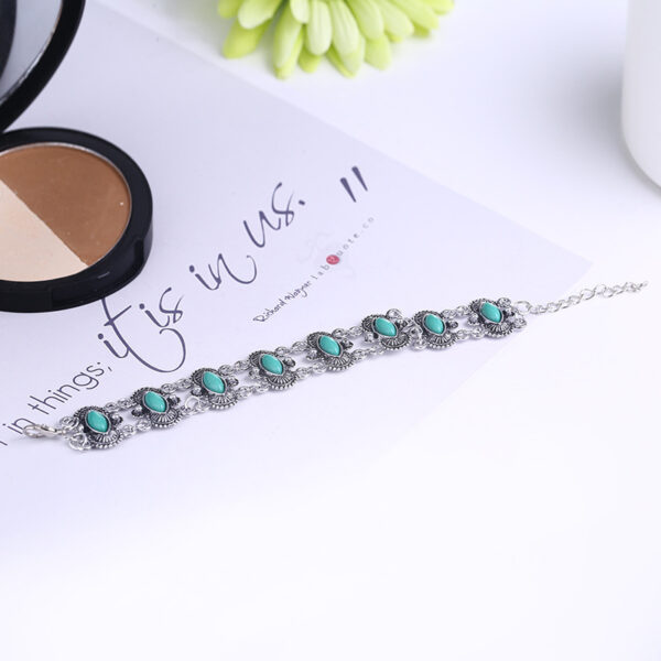 Wholesale Turquoise Vintage Ethnic Water Drop Bracelet