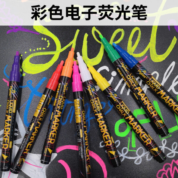 Wholesale Fine Character Color Pens Erasable Liquid Plastic Graffiti Marking Brush