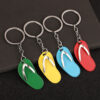 Wholesale Creative Mini Metal Flip Flop Keychain