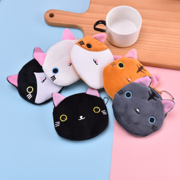 Wholesale Cartoon Mini Kitten Plush Coin Purse