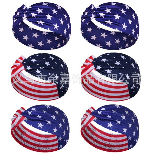 Wholesale American Flag Independence Day Cotton Headband