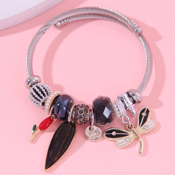 Wholesale Stainless Steel Lemon Carrot Pendant Alloy Bracelet
